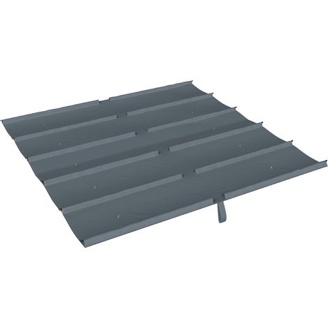 Toile de Toit pour pergola - Outsunny - toit rétractable - protection solaire - polyester 180g/m³ - 3x3m - gris foncé (1/5)