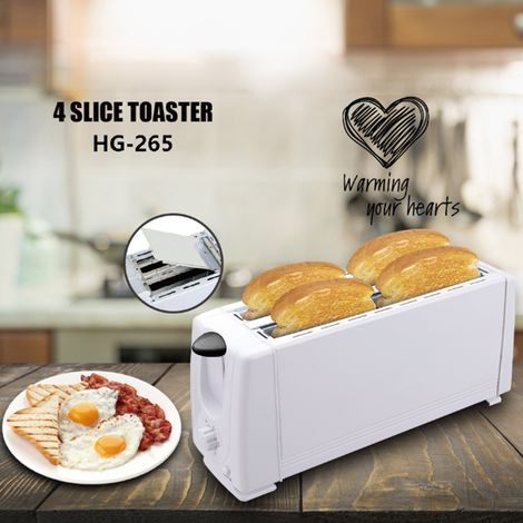 Eosnow Toaster, EU-Standard, 220 V, für Zuhause, Edelstahl, kann vier Stücke Frühstücksbrot, Sandwich, leichte Speisen toasten