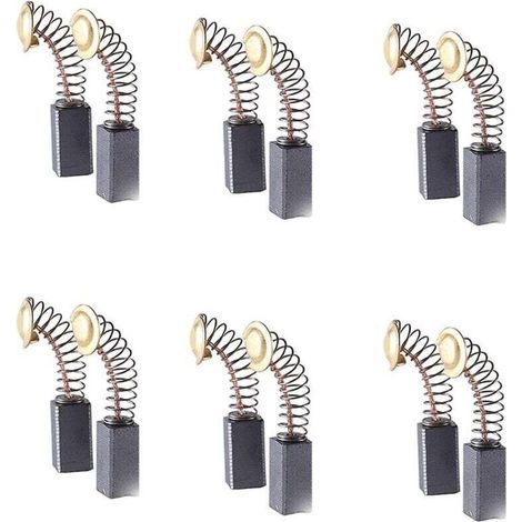 12 Balais Charbon Universels pour Meuleuse, Perceuse, Rabot et Marteau Électrique, Durable-ARCAN (1/3)