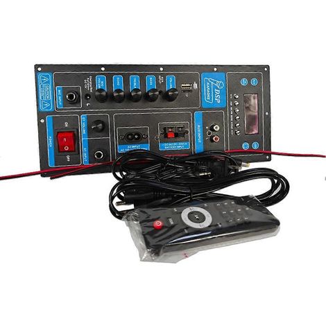 Module amplificateur Bluetooth DSP haute puissance 12 V pour haut-parleur trolley 8-18 pouces, prise US. (1/5)