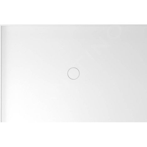 Receveur de douche rectangulaire en marbre de culture MIRAI, 120x80x1,8cm, gauche, blanc (1/5)