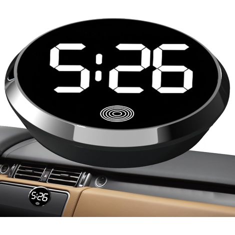 Orologio da cruscotto per auto - Piccolo orologio digitale touchscreen Display LED portatile per viaggi, casa, cruscotto, camper (1/5)