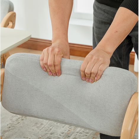 Chaises pliantes en bois massif de hêtre avec assise rembourrée, lot de 2, chaises empilables pour salle à manger, cuisine ou événements (1/5)