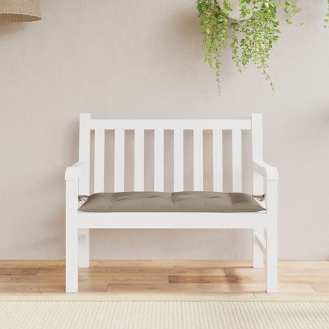 Cojín de banco de jardín tela Oxford gris taupé 110x50x7 cm (1/5)