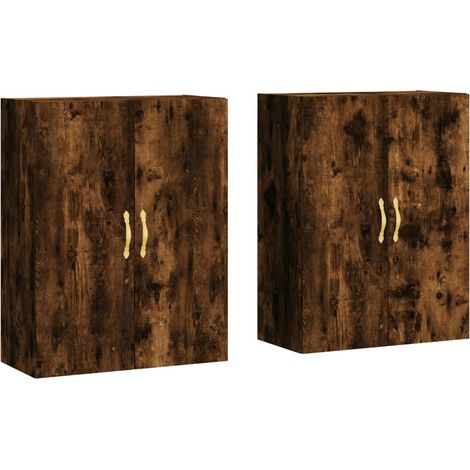 Maison Exclusive - Mobili a Parete 2 pz Rovere Fumo 69,5x34x90 cm