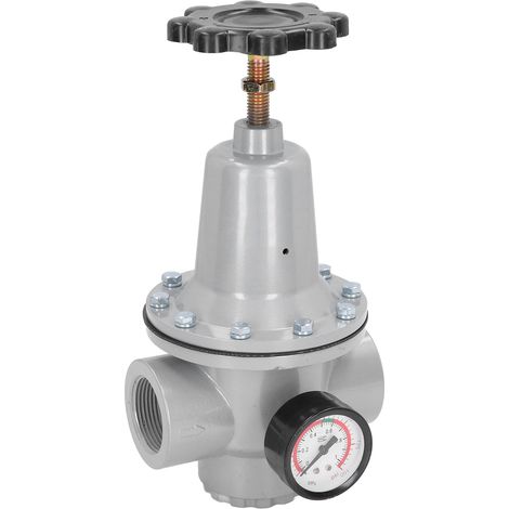 Pneumatischer Druckregler mit Manometer, Ventil aus Aluminiumlegierung 0,1-0,8 MPa, für Luftkompressoren, wasserdicht und langlebig. (1/5)