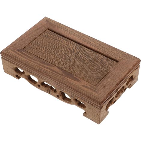 Socle Décoratif en Bois pour Pot de Fleurs, Base Rectangulaire Légère et Portable, Support Élégant pour Décoration Intérieure et Service à Thé Plusieurs styles (1/5)