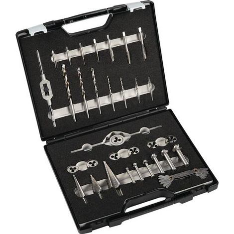 TECWERK Metallbearbeitungssatz M3-M12 33-tlg.HSS Ku.-Koffer TECWERK
