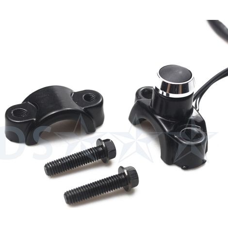 Aluminum alloy motorcycle parts modification switch with self-resetting metal socket, on/off switch, horn, power switch