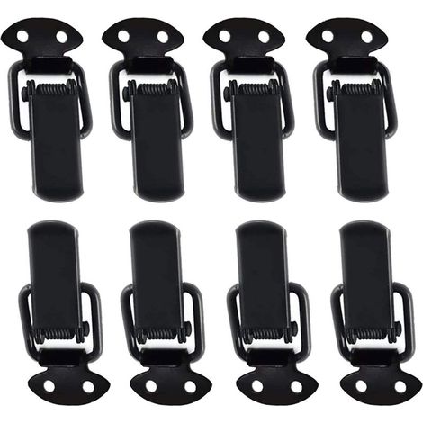 Moraillon Fermeture 8 Pcs Serrure Tension En Acier Inoxydable Serrure Caisse Verrouillage Du Levier Verrouillage Bascule Basculer La Fermeture Pour Coffret Boîte Tiroir Armoire Coffre Outils (304) GRO
