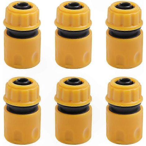 Jeu de 6 raccords rapides 1/2 pouce pour tuyau, installation facile, connecteurs mâles et femelles, adaptés à l'arrosage, matériau durable, sans fuite, usage domestique et jardinage. (1/5)