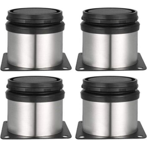 4 pieds de meuble réglables en acier inoxydable, hauteur ajustable de 0 à 15 mm, pour tables et meubles épais jusqu’à 50 mm (1/5)