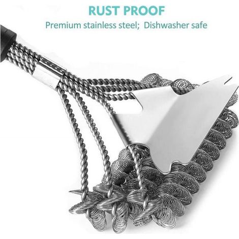 Brosse de nettoyage pour barbecue, brosse de nettoyage pour barbecue, brosse et grattoir pour gril - Sans poils - Brosse pour gr (1/5)