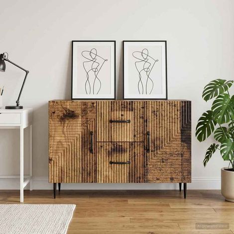 vidaXL Credenza Legno antico 89 x 34,5 x 60 cm Legno ingegnerizzato (1/5)