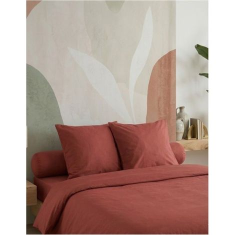 Taie de traversin 45 x 185 cm Edens rouge (1/3)