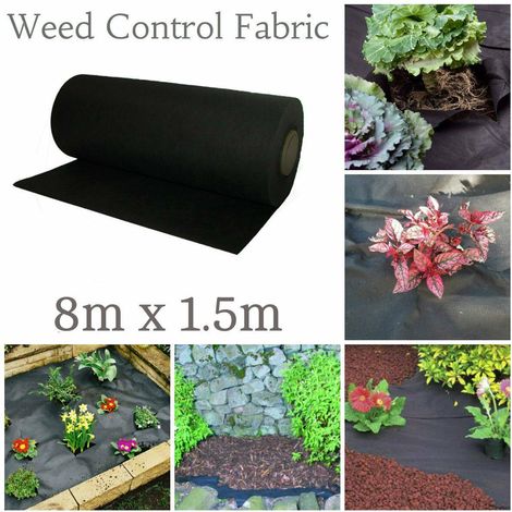 Weedstop 1.5m x 8m Weed Control Ground Sheet Matting Fabric Membrane Cover 50gsm
