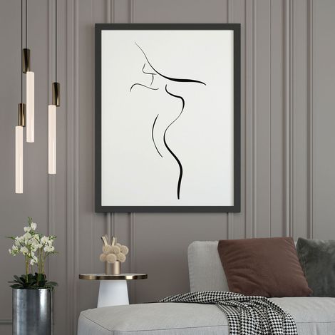 Affiche / Poster - Femme Abstrait - 60x80 cm - Bordure noire (1/5)