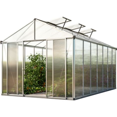 GFP Serra Rubin 7 telaio in alluminio 262 x 445 cm, lastre a doppia parete di 10 mm, non si deforma ed è resistente alle intemperie