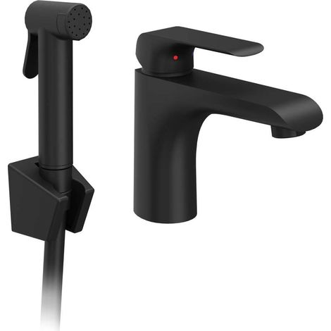 Ravak Flat - Miscelatore da lavabo con doccetta bidet, nero X070439 (1/2)