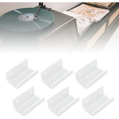 [Wandmontage] Transparentes Akustik-Wandregal für Schallplatten/CDs (1/5)