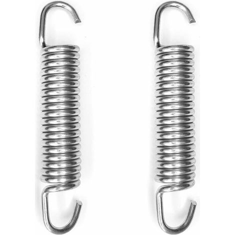 2x Ressort de traction de rappel en acier à double crochet béquille scooter moto cyclomoteur Runner Stunt, 2,5x14,5x84mm
