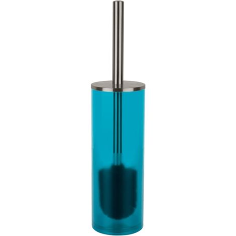 Escobillero con soporte Acrilique NYO Azul transparente Spirella