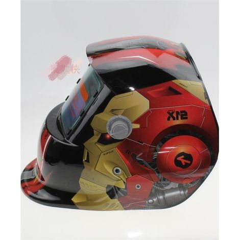 ZOLGINAH Casque de Soudure Automatique - Masque de Soudure avec 2 Lentilles et 2 Capteurs de filtre à ombre réglables DIN9-13 pour le soudage à l'arc de MIG TIG MAG [Classe énergétique A+++] (1/5)
