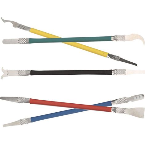 Lot de 5 grattoirs en aluminium pour extraire la puce d'un processeur de téléphone - Outils de quincaillerie industrielle manuels (1/5)