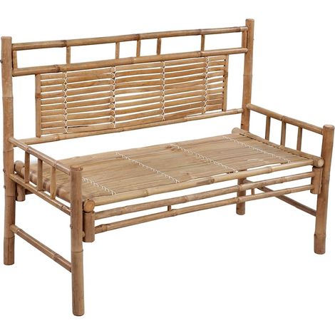 Maison Exclusive - Gartenbank mit Auflage 120 cm Bambus