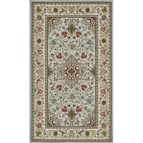 Tappeto per salotto orientale persiano grigio Tabriz