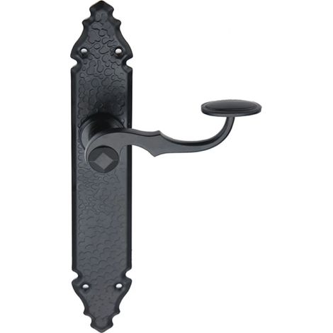 Poignée de porte en aluminium 275 x 45 mm forgée noire
