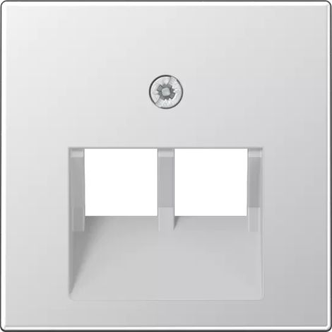 Jung Abdeckung für IAE/UAE-Anschlussdosen, 2 x 8-polig, Thermoplast lackiert, Serie A, aluminium A 569-2 BFPLUA AL (1/2)