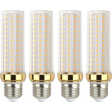 Ampoule LED E27 20W, lumière blanche chaude 3000K, 2000 lumens, équivalent à une ampoule halogène E27 de 150W, non dimmable, convient aux plafonniers de studio/garage, paquet de 4