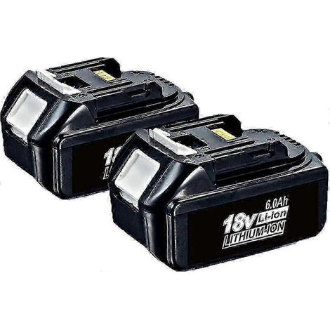 2er-Pack kabelloser 18-V-Lithium-Ionen-Akkus mit hoher Kapazität (6,0 Ah) – Kompatibel mit Elektrowerkzeugen der LXT-Serie (Modelle BL1850B, BL1830B, BL1860B)