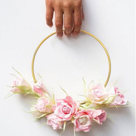 Cerceaux Floraux Métal Doré - 20 Pièces - Acier Galvanisé - Création Couronnes et Attrape-rêves - Mariage et Lois MIROIR ELECTRIQUE (1/5)