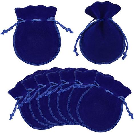 Sacchetti in velluto, piccoli sacchetti per gioielli, sacchetti in velluto con coulisse, sacchetti regalo, per gioielli, caramelle, matrimoni, feste, fai da te, 9 x 7 cm, 20 pezzi (1/5)