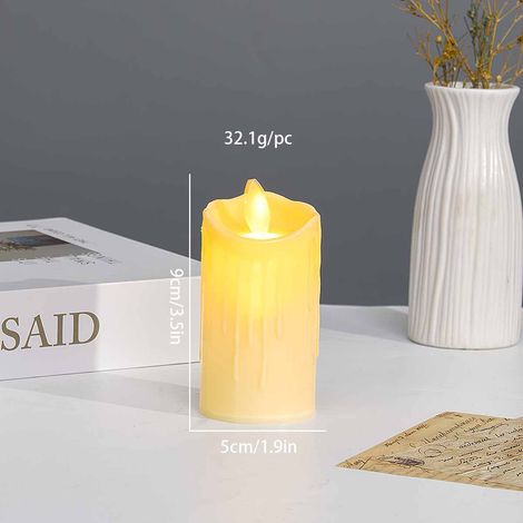 Lampe bougie électronique LED, lampe décorative fausse bougie simulée, accessoire de décoration romantique pour mariage, lumi(Y054) (1/5)