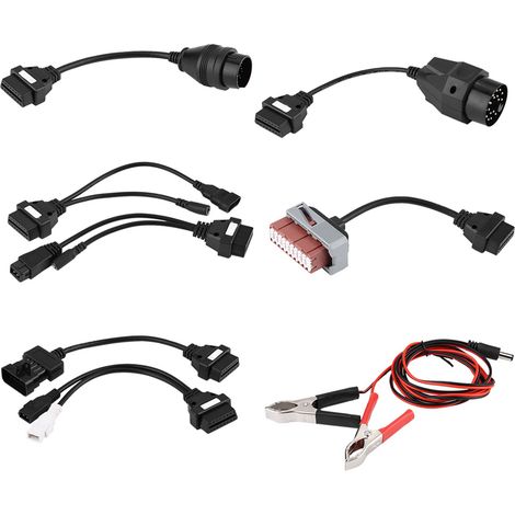 Câbles de diagnostic de voiture, câbles d'interface OBD2 durables 8 pièces de remplacement professionnel portable haute résistance pour Delphi Ds150e Auto