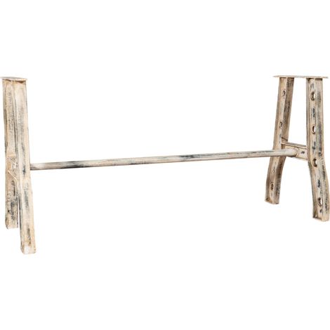 Base gambe tavolo da giardino Struttura in ferro pieno e ghisa, ideale per interno ed esterno Piani pietra marmo vetro legno (1/5)