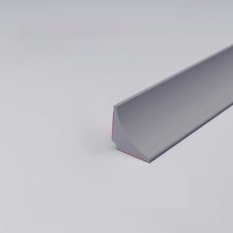 Bande de retenue d'eau en silicone grise pour salle de bain, bande décorative d'angle de sol, bande de chant autocollante de 2 mètres, 1,5 x 1,5 cm