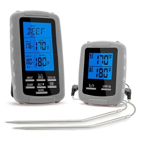 Kabelloses Fleischthermometer für Grill, Smoker und Backofen, digitales Kochthermometer mit zwei Sonden (1/5)