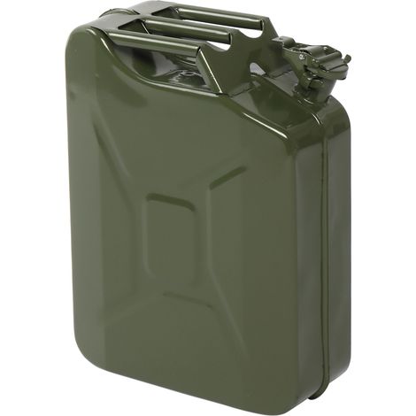 20 l 0,6 mm Heizöl-, Benzin-, Diesel-Vorratskanister mit britischem Ausgießrohr, Armeegrün (1/5)