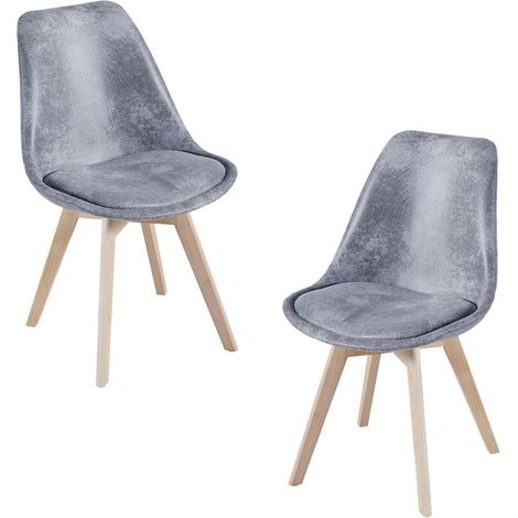 Packs Sillas Comedor - Pack 2 Sillas Synk Vintage - Gris claro (1/4)