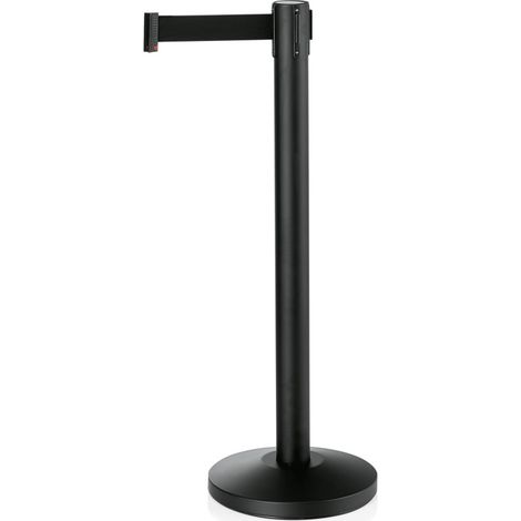 Poteau noir 200 cm sangle noire acier époxy polyester LIGHTFLEX lot de 2 - Was Germany (1/2)