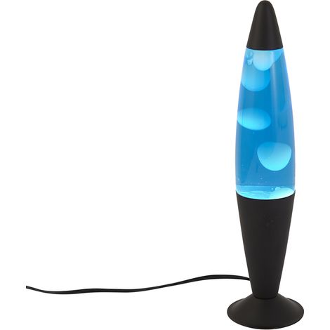 QAZQA Lava Lamp Blue with White Wax incl. LED - Molten Lava (1/5)