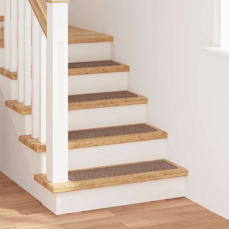 vidaXL Tapis Antidérapants pour Escaliers 15 pc 75 x 20 cm Marron PP (1/5)
