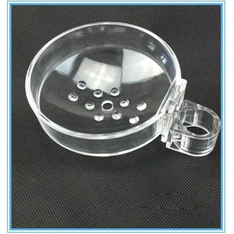 RHG 2 pièces Transparent ABS Porte-Savon de Salle de Pain pour Barre de Douche,Rond,Diamètre 22mm (1/5)