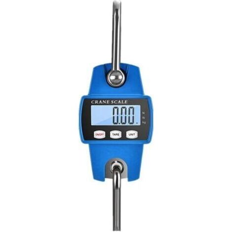 Balance de grue numérique, balance électronique suspendue 300 kg 660 lb, balance suspendue industrielle avec capteur précis, mini balance LCD portable avec crochet pour usine de ferme de chasse (1/4)