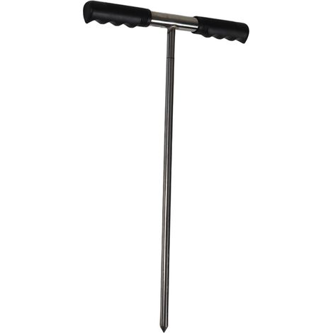 Sondas de muestreo de suelo con mango en T, herramienta de muestreo de suelo de acero inoxidable con punta afilada ajustable para granja de cuidado de plantas (1/5)