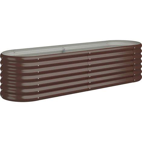 Maison Exclusive - Jardinera arriate acero galvanizado marrón 152 (1/5)